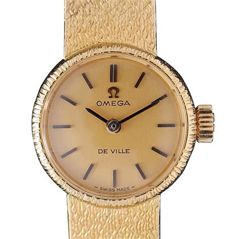 omega de ville gold womens watch|omega deville ladies watch vintage.